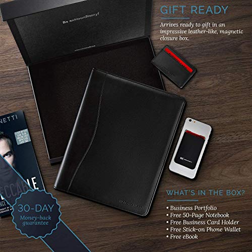 NERO Leather Portfolio Folder, Business PU Leather Portfolio