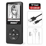 RUIZU X02 8GB MP3 Player Classic Style with FM Radio, Voice Recorder, E-Book, Video Play, Ultra Slim Player with 1.8'' Screen, Support up to 128GB Micro SD Card, Black