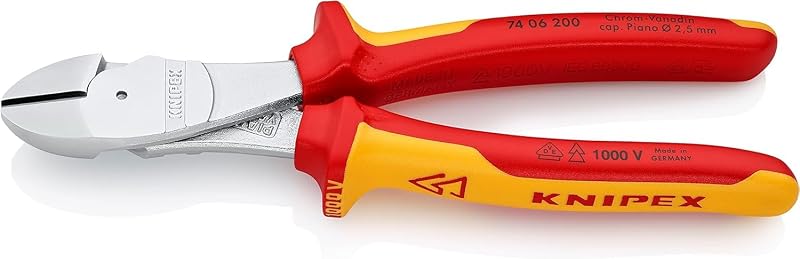Knipex High Leverage Diagonal Cutter 200 mm VDE Chrome Vanadium 74 06 200