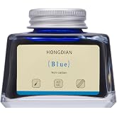 Asvine Hongdian Fountain Pen Bottled Ink Blue, 60ml Bottle Ink for Fountain Pen Non Carbon