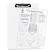 Clipboard, Transparent, Insert, See-Thru Insert Documents You Need to See Quickly Between The Transparent Acrylic Sheets for Quick Reference. Both Sides Remain Visible. Dry Erase Compatible