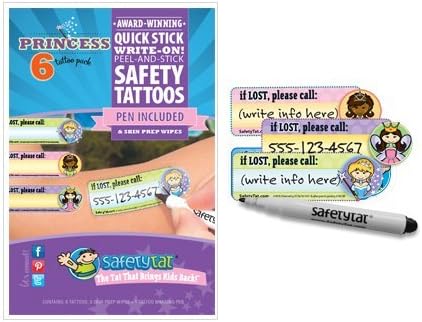 SafetyTat Child ID Safety Tattoo - Princess by SafetyTat LLC