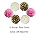 Pink 16th Birthday Party Decorations KIT - Pink Gold and Cream Paper Pompoms| Latex Balloons | Gold Number 16 Ballon | Circle Garland | 16th Birthday Balloons | Sweet 16 Party Supplies