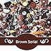 AMOBESTER 50PSC Mixed Food and Cartoon Cabochons Mini Treats Dollhouse Miniature Dark Chocolate Serial
