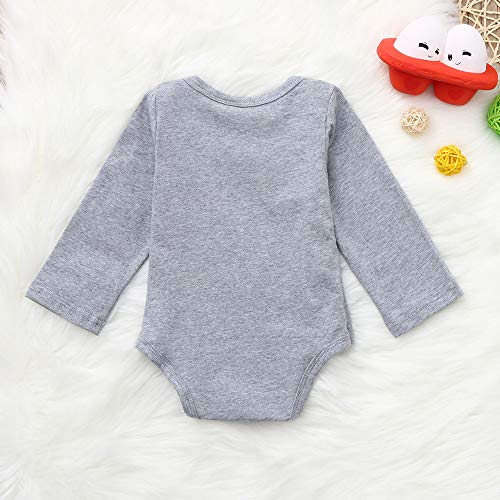 Baby Girl Boy Clothes Onesie Bodysuit Summer Romper Jumpsuit Outfits Pajama Clothes Yamally (6-12 Months, Gray 03) - Thumbnail 3
