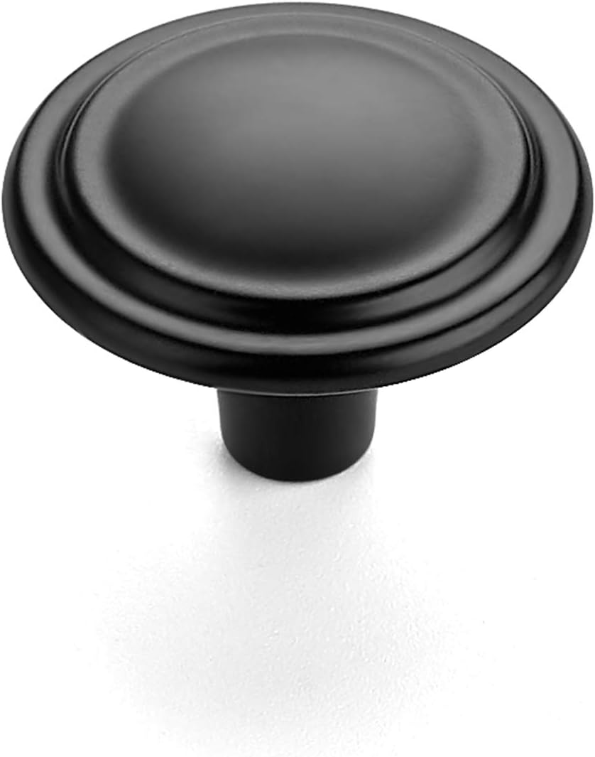 Ravinte 10 Pack 11/5 inch Matte Black Zinc knobs Kitchen