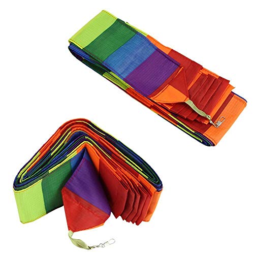 FidgetKute Super Nylon Stunt Kite Tail Rainbow Line Kite Accessory Kids Toy AD Show One Size