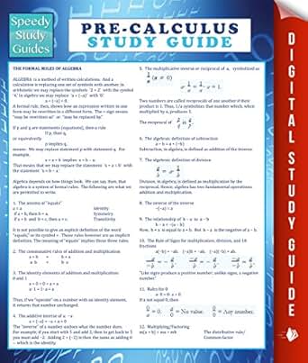 Pre Calculus Study Guide Speedy Study Guide Speedy Publishing Amazon Com
