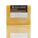 Soulflower Intense Nourishing Sandalwood-Geranium Shampoo Bar, 5.3 oz, 2 Bars, SLS Free, 100% Vegan, Handmade