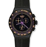 Swatch Men's YOB102 Stainless Steel Black Dial Chronograph Watch