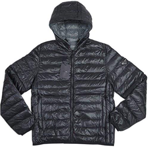 Amazon アウトレット プラダ ダウンジャケット Sgh032 Prada メンズ ジップアップ フード付き Nero Acciaio ナイロン ブラック ブルーグレー サイズ48 並行輸入品 コート ジャケット 通販