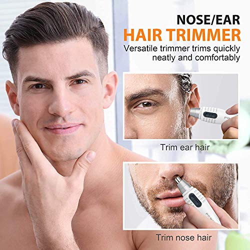 Powlaken Professional Painless Ear and Nose Hair Trimmer Clippers