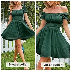 EXLURA Women's 2024 Summer Short Puff Sleeve Casual