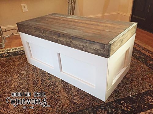 The Carnegie Chest - Rustic White Georgia Pine Storage / Toy / Hope Chest, Trunk by Mountain Creek Woodworks