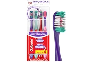 Colgate Extra Soft Kids Toothbrush, 4 Pack, Advanced Cavity Fighter, Soft Bristles, Fun and Easy, Ages 6+
