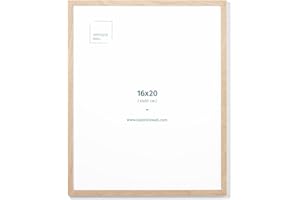 Opposite Wall - 16x20 in - Natural Solid Oak Wood Picture Frame - Lightweight, Versatile & Shatterproof - Wall Hanging Poster or Photo Frame - Wall Decor for Office, Gallery & Home