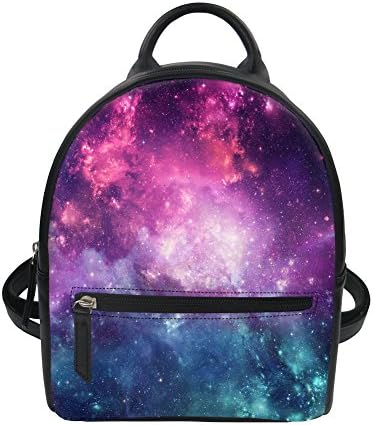 FOR U DESIGNS Galaxy Space Women Backpack Pu Leather Travel Purse