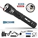 VMLight Tactical Rechargeable Flashlight with Laser for Weapons. Gun Sight Laser. Flashlight with Cree Led Police Battery 8800mAh Magazine for 3AAA Batteries Included Car Charger Mount for Weapons