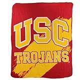NCAA Collegiate School Logo Fleece Blanket (USC Trojans)