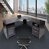 CHADIOR L Shaped Corner Computer Gaming Desk With Drawers Storage Modern Wood Study Workstation Table for Small Space…