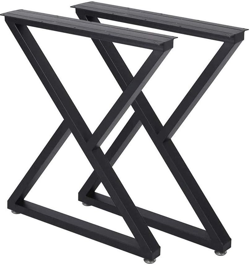 Metal Table Legs 28 Inch Desk Legs Heavy Duty Industrial Dining Table Legs Z Shape Coffee Table Legs DIY Iron Bench Legs,Furniture Legs(H28”xW17.7”,Set of 2)
