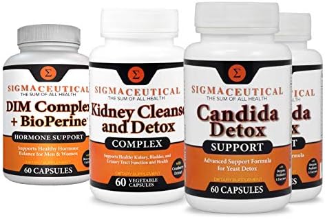 Bacterial Vaginosis Treatment – Candida & Kidney Cleanses & DIM Hormone Support– 2 Month Big Bundle