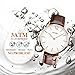 Men's Quartz Watch, Aposon Fashion Classic Business Analog Wrist Watch Casual Dress Leather Watches - Brown