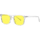 laureles Yellow Lens Square Reader Men Eyewear Fashion Vintage Night Vision Bifocal Reading Glasses Women