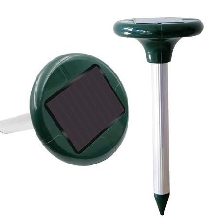Yica Solar Maulwurfabwehr, 2 Stück Ultrasonic Maulwurfabwehr, Solar Tiervertreiber Maulwurffalle Hundeschreck, Maulwurfschrec