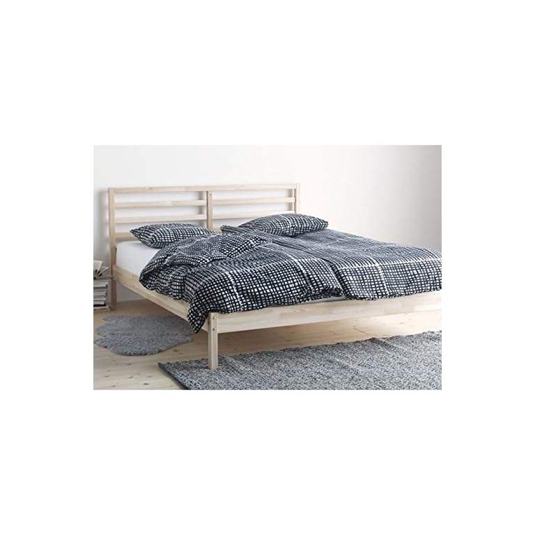 IKEA Tarva Full Size Bed Frame Solid Pine Wood Brown LAVORIST