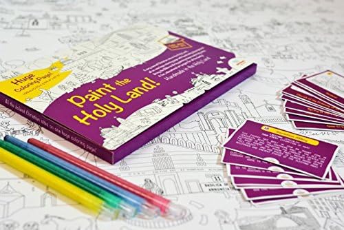 Coloring Poster Page - Christian Gift For Kids And Adults Art Craft Gifts - Paint The Holy Land
