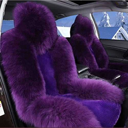 KAWOSEN 100% Australian Pure Natural Wool Seat Cover,12 Colors Winter Car Cushion,5 Seats Whole Vehicle Cover
