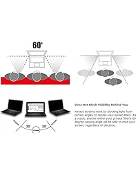 Homy   Filtro de privacidad para portátil de 15,6 pulgadas, protector de pantalla antiespía para pantallas anchas, superficie mate + carpeta de almacenamiento para filtro de privacidad
