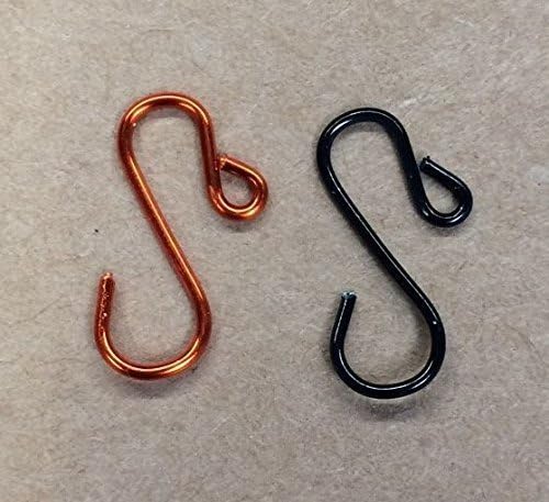Handmade Mini Halloween Ornament Hooks, 3/4 inch long 20g wire set of 40