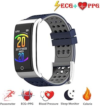Zeerkeer ECG y Reloj de Pulsera Monitor de frecuencia cardíaca PPG ...