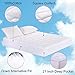 MEROUS Full Size Mattress Pad Pillow Top Quilted Mattress Cover Mattress Protector Cotton 8-21