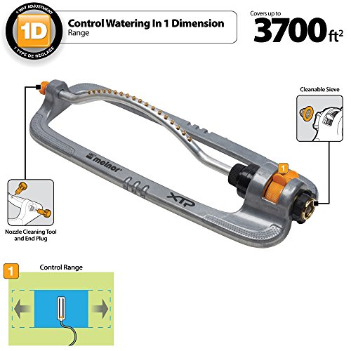 Melnor XT Metal Turbo Oscillating Sprinkler; Waters up to 4000 sq. ft.