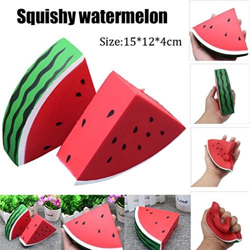 Fanty Tech Squishy Watermelon Squeeze Healing Slow Rising Cream Scented Decompression Fun Toys Stress Reliever Gift for Kids