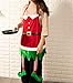 Juvale Elf Christmas Apron with Hanging Legs, Holiday Novelty Gift (35 x 23 In)