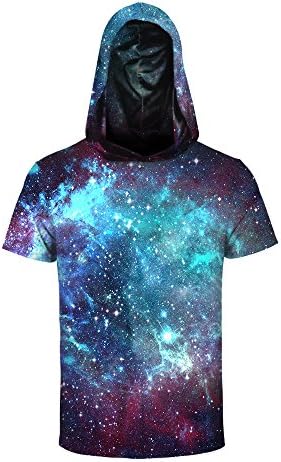 Azuki 2018 Hoodies Sweatshirt Men's Short Sleeve Pullovers 3D Print Tracksuit -M