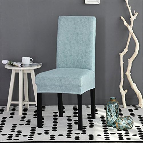 QsyyHome Chair Cover Clipcovers Removable Stretch Elastic Protector Covers for Dining Room Hotel Banquet Ceremony Party Blue 6 Pieces