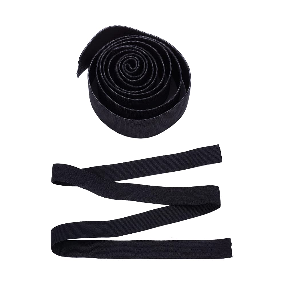 6pcs Black Wig Elastic Band Wig Melting Band Accessories for Wigs Making (2.5cm)