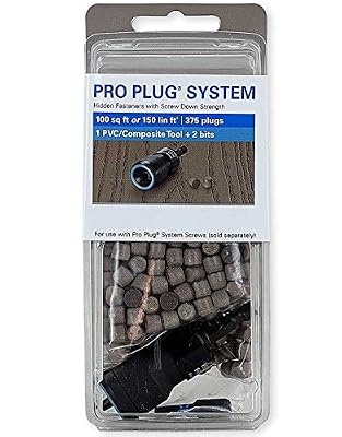 Pro Plug PVC Plugs and Pro Plug PVC Tool for Trex Enhance Saddle Decking, 375 Plugs for 100 sq ft, 1 Tool