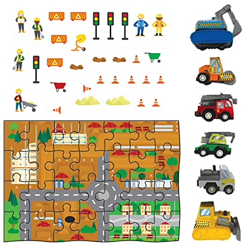Hinkler Pullbackandgo Construction 28piece Floor Puzzle Play