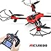 Metakoo D1 RC Toy Drone with 720P HD Camera, Big Outdoor/Indoor Helicopter with Carbon Fiber Arms, Quadcopter with Altitude Hold, 3D Flips, Headless Mode and One-key Return (Red)