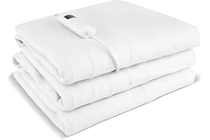 Giantex Heated Mattress Pad, Machine Washable Bed Warmer with Single Control, 9 Heat Setting, 9-Hour Auto Off, Overheat Prote