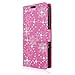 Cellularvilla Pu Leather Wallet Card Flip Open Pocket Protective Case Cover Pouch Compatible with LG G Vista VS880 (Pink Glitter)