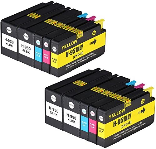 Wolfgray 10 Pack Replacement for HP 950XL 951XL Ink Cartridges High Yield Compatible with HP Officejet Pro 8600 8610 8620 8630 8640 8100 8625 8615 8660 251dw 276dw