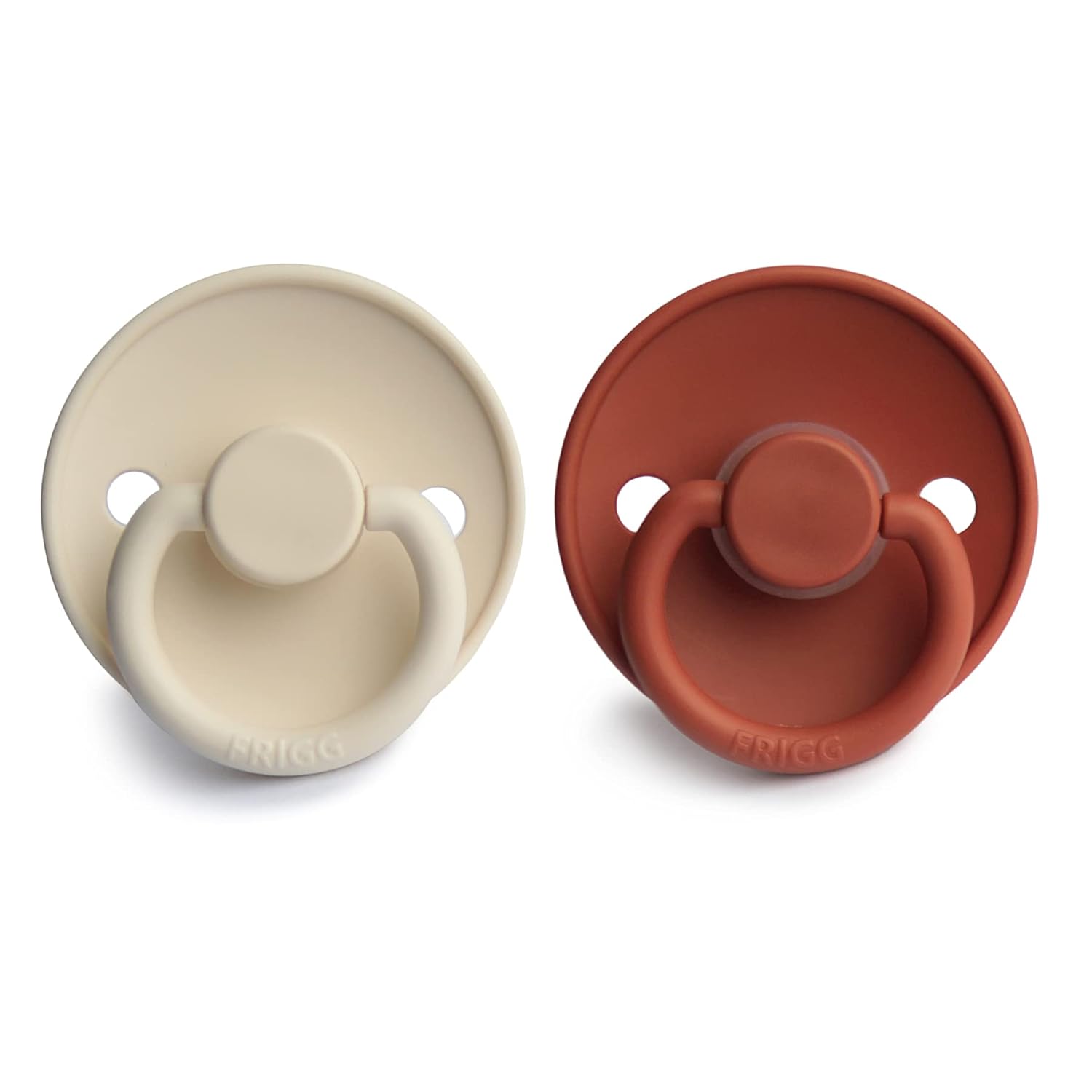 FRIGG Silicone Baby Pacifier | Made in Denmark | BPA-Free (Rust/Cream, 6-18 Months) : Baby