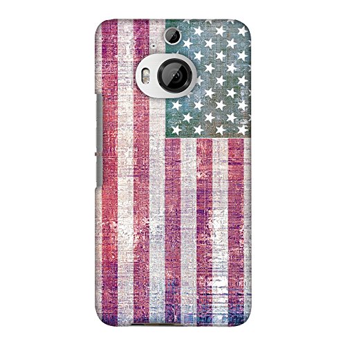 HTC One M9 Plus Case - USA Flag- Wood Texture, Premium Handcrafted Designer Snap On Case Printed Hard Plastic Back Cover